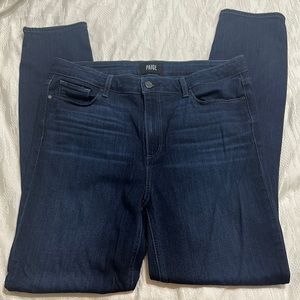 PAIGE stretchy blue jeans, size 33. Just like new!